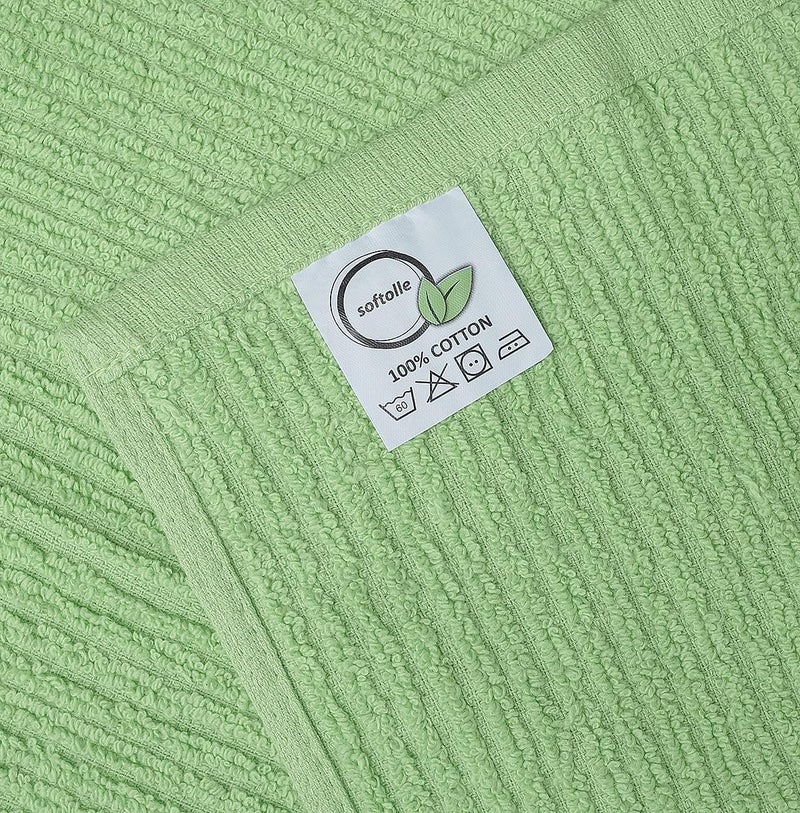 Softolle Bar Mop Towels, Pack of 12-16x19 Inches - 100% Cotton Super Absorbent Towels, Multi-Purpose for Home and Bar Cleaning (Light Green) - Image 3